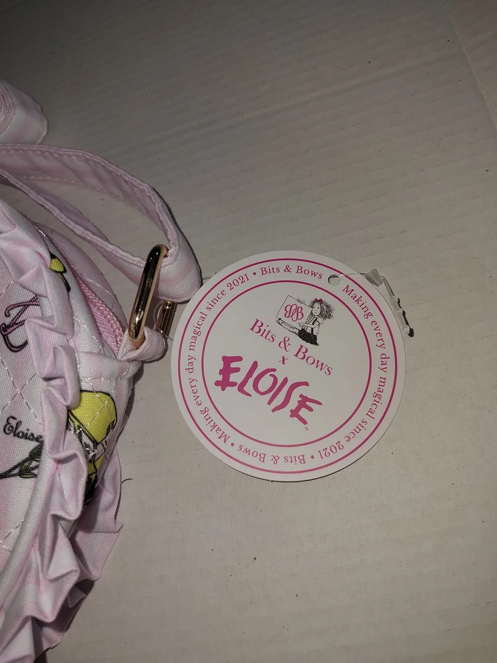 Pink Quilted Eloise Heart Kids Crossbody Bag